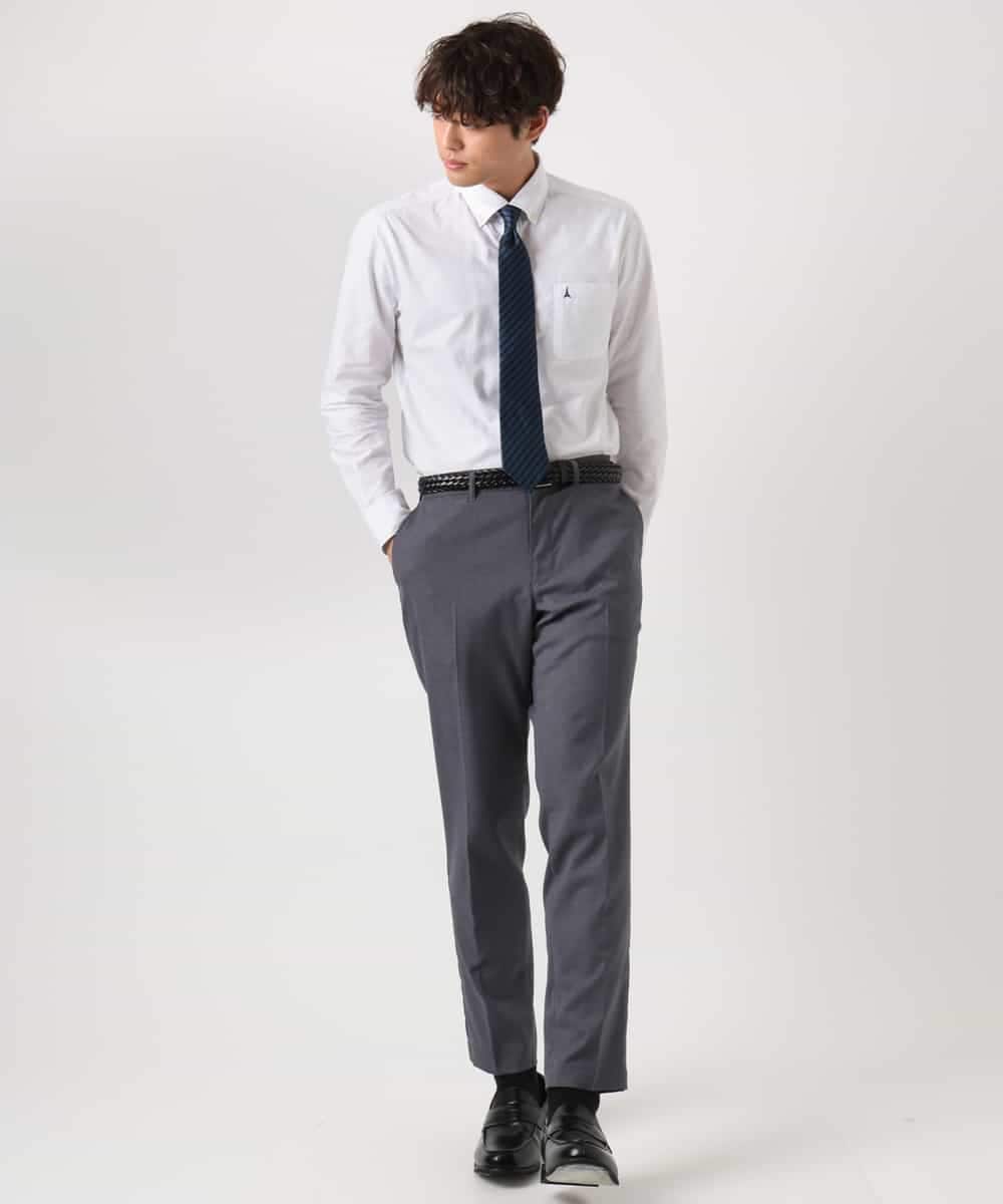 KHBEA01044 a.v.v MEN(アー・ヴェ・ヴェ) 【累計2万枚販売】エッフェル塔刺繡オックスボタンダウンシャツ ブルー