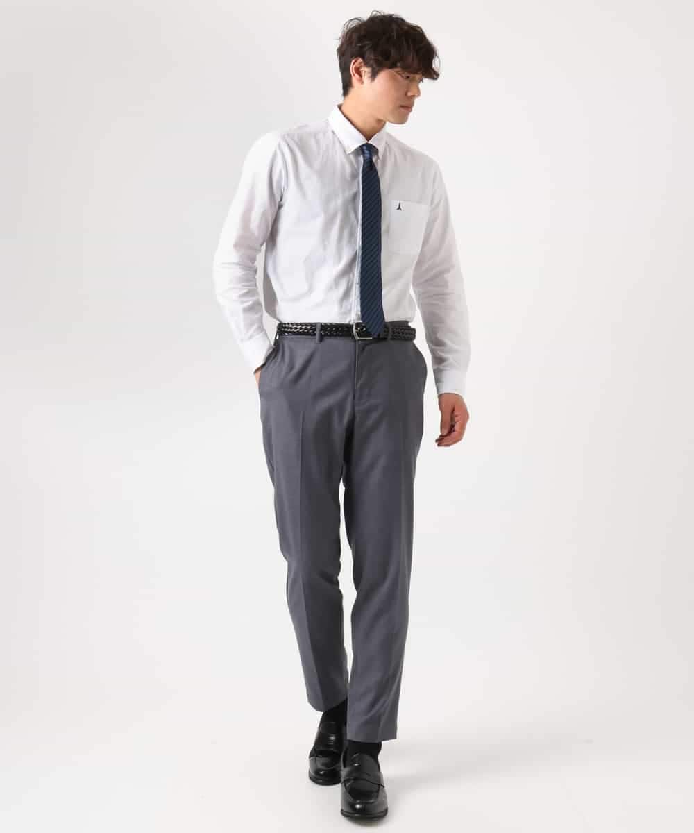 KHBEA01044 a.v.v MEN(アー・ヴェ・ヴェ) 【累計2万枚販売】エッフェル塔刺繡オックスボタンダウンシャツ ブルー