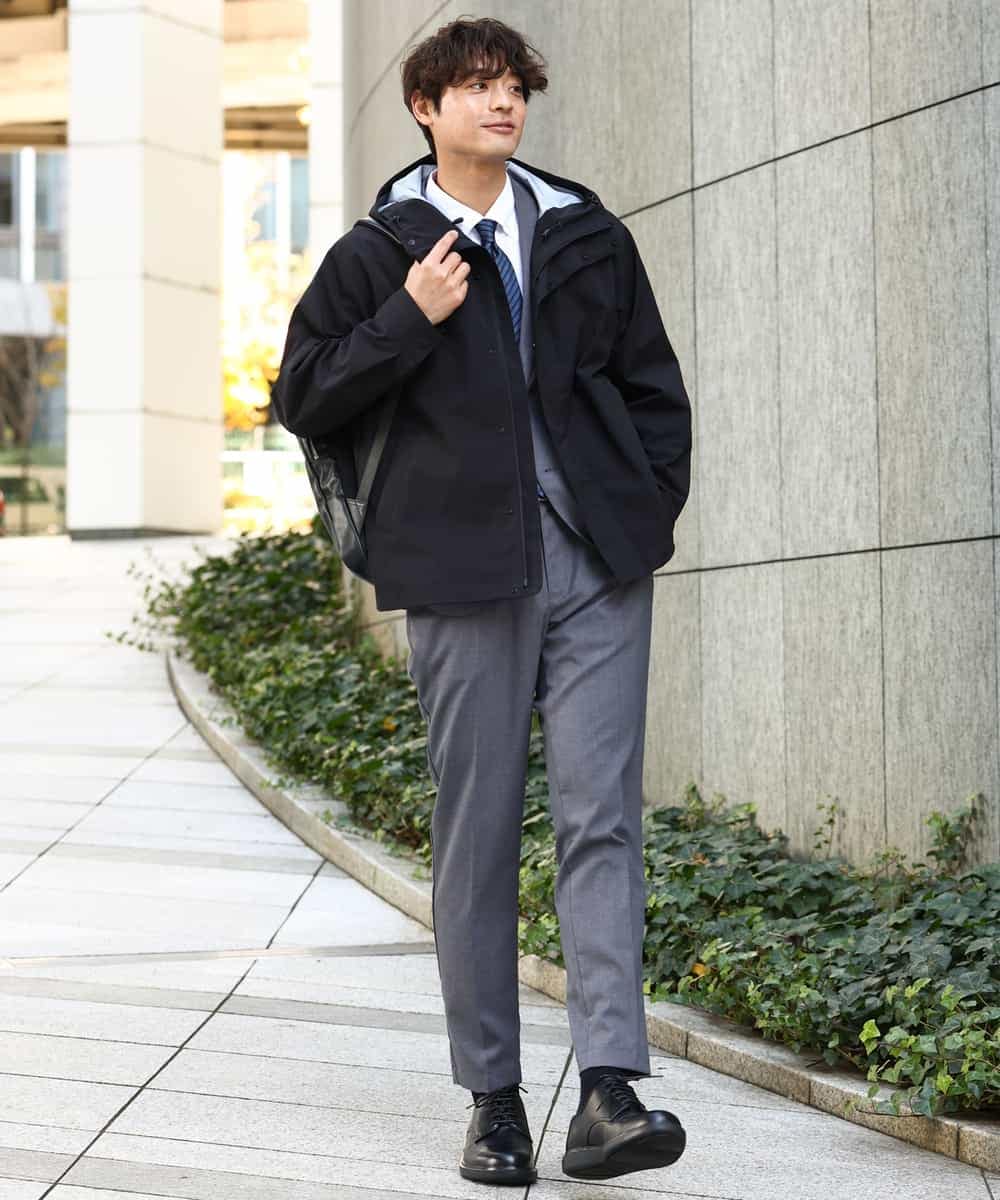 KHBEA01044 a.v.v MEN(アー・ヴェ・ヴェ) 【累計2万枚販売】エッフェル塔刺繡オックスボタンダウンシャツ ブルー