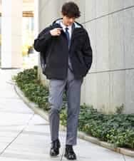 KHBEA01044 a.v.v MEN(アー・ヴェ・ヴェ) 【累計2万枚販売】エッフェル塔刺繡オックスボタンダウンシャツ ブルー