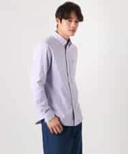 KHBEA01044 a.v.v MEN(アー・ヴェ・ヴェ) 【累計2万枚販売】エッフェル塔刺繡オックスボタンダウンシャツ ブルー