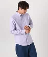 KHBEA01044 a.v.v MEN(アー・ヴェ・ヴェ) 【累計2万枚販売】エッフェル塔刺繡オックスボタンダウンシャツ ブルー