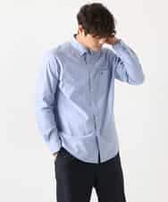 KHBEA01044 a.v.v MEN(アー・ヴェ・ヴェ) 【累計2万枚販売】エッフェル塔刺繡オックスボタンダウンシャツ ブルー