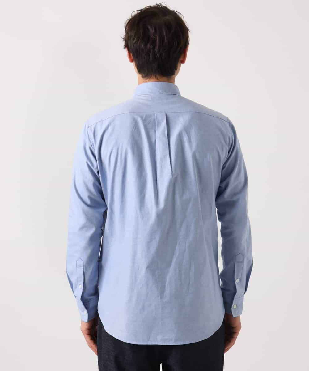 KHBEA01044 a.v.v MEN(アー・ヴェ・ヴェ) 【累計2万枚販売】エッフェル塔刺繡オックスボタンダウンシャツ ブルー