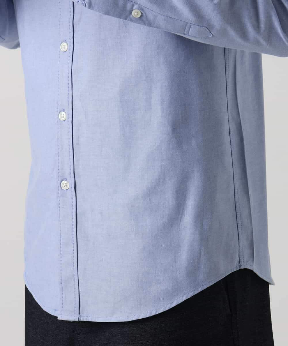 KHBEA01044 a.v.v MEN(アー・ヴェ・ヴェ) 【累計2万枚販売】エッフェル塔刺繡オックスボタンダウンシャツ ブルー