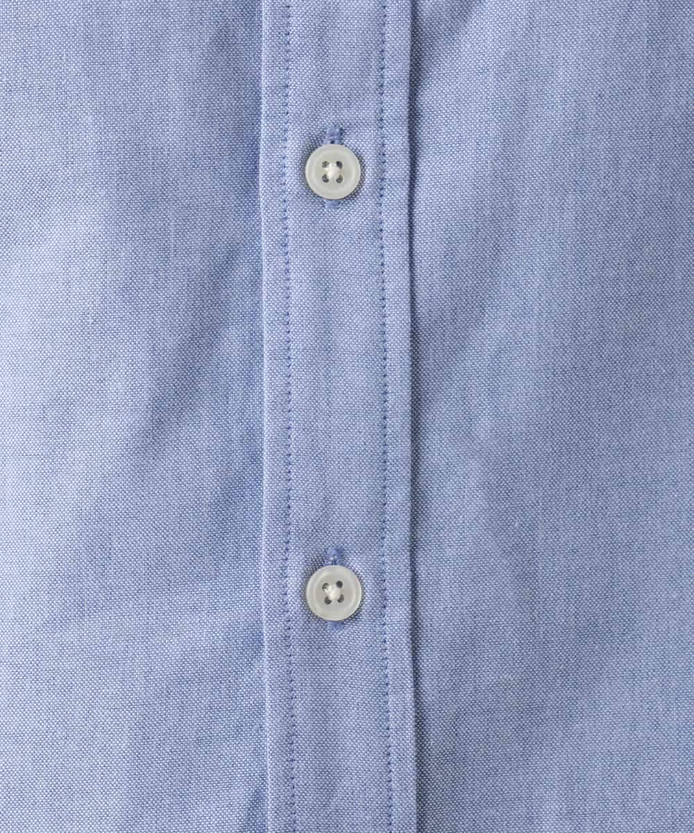 KHBEA01044 a.v.v MEN(アー・ヴェ・ヴェ) 【累計2万枚販売】エッフェル塔刺繡オックスボタンダウンシャツ ブルー