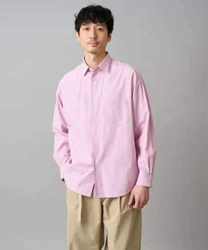 KHBED03064 a.v.v MEN 【洗濯機で洗える/毛玉になりにくい】ワイドストレッチストライプシャツ