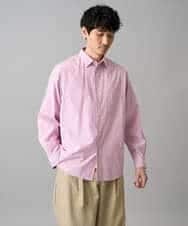 KHBED03064 a.v.v MEN(アー・ヴェ・ヴェ) 【洗濯機で洗える/毛玉になりにくい】ワイドストレッチストライプシャツ ブルー