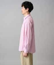 KHBED03064 a.v.v MEN(アー・ヴェ・ヴェ) 【洗濯機で洗える/毛玉になりにくい】ワイドストレッチストライプシャツ ブルー