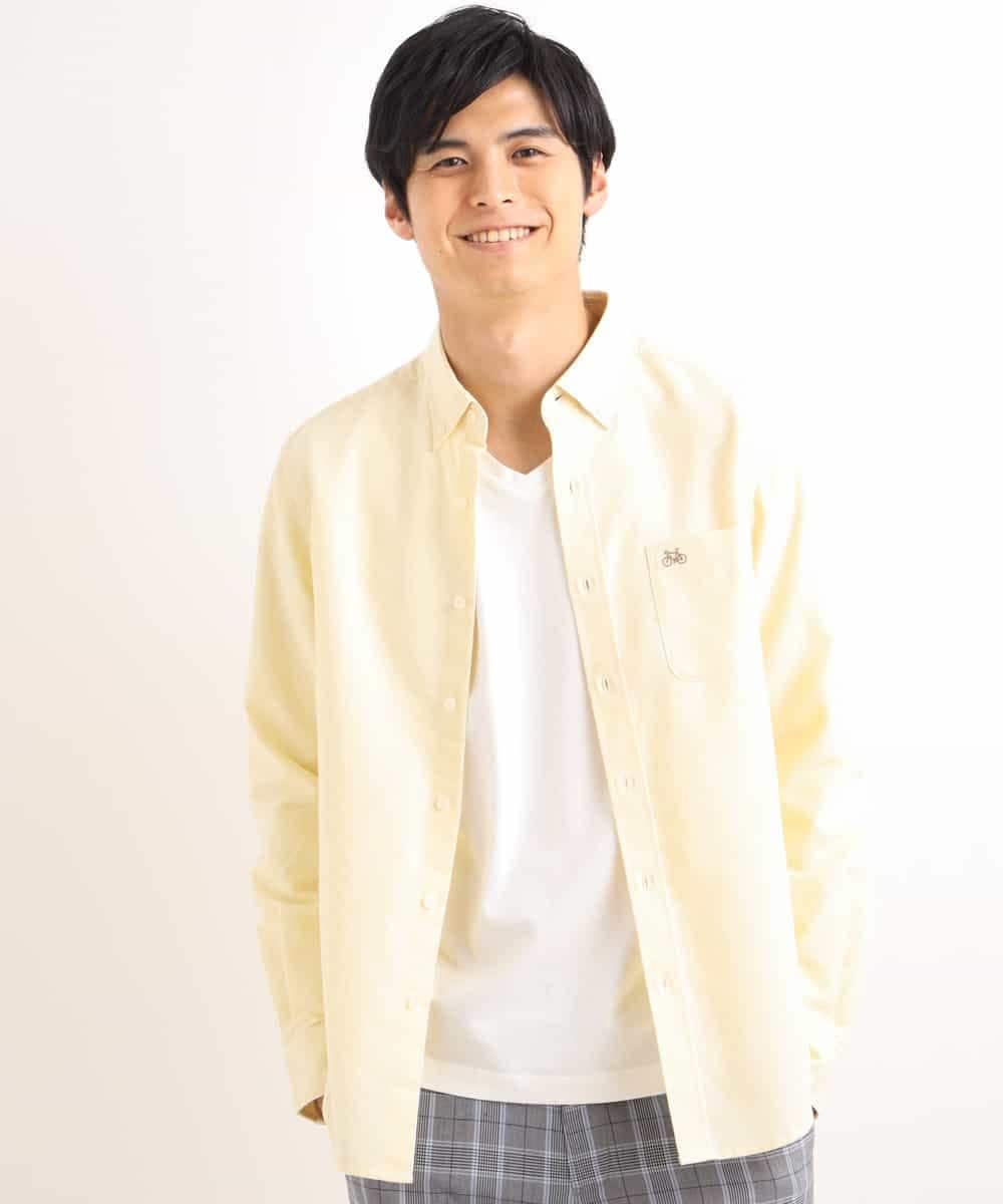 KHBEG01039 a.v.v MEN(アー・ヴェ・ヴェ) イージーケアオックスボタンダウンシャツ[WEB限定サイズ] ライトイエロー