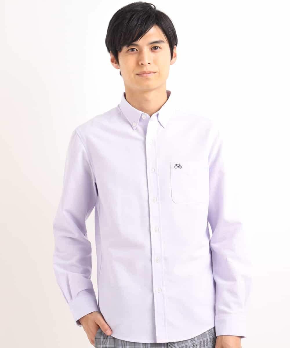 KHBEG01039 a.v.v MEN(アー・ヴェ・ヴェ) イージーケアオックスボタンダウンシャツ[WEB限定サイズ] ラベンダー