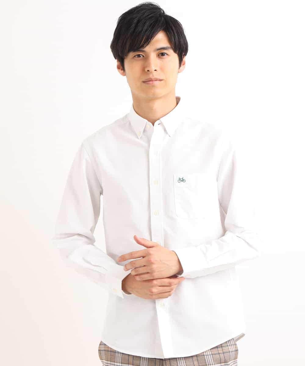 KHBEG01039 a.v.v MEN(アー・ヴェ・ヴェ) イージーケアオックスボタンダウンシャツ[WEB限定サイズ] ホワイト