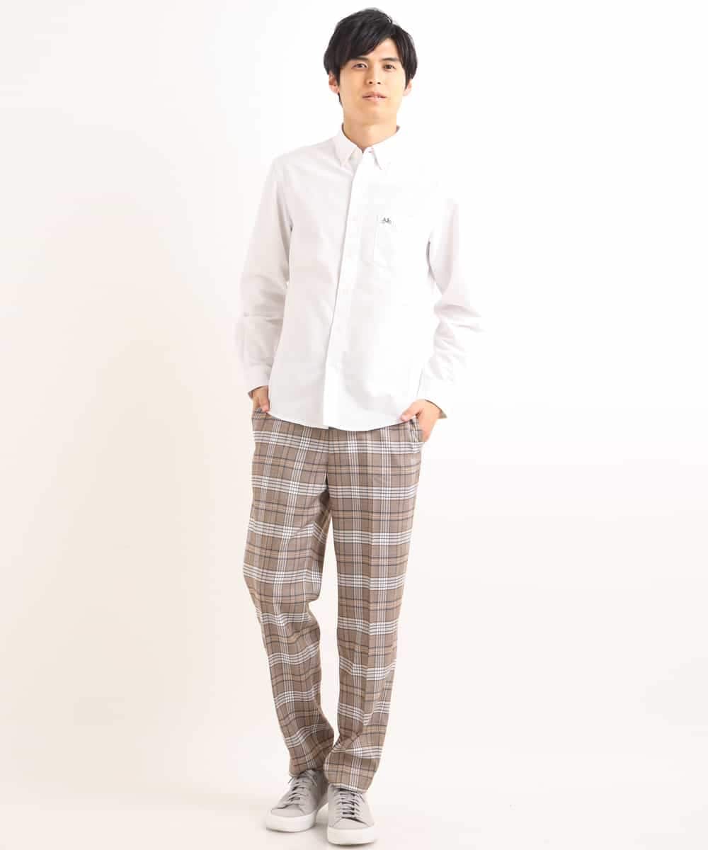KHBEG01039 a.v.v MEN(アー・ヴェ・ヴェ) イージーケアオックスボタンダウンシャツ[WEB限定サイズ] ホワイト