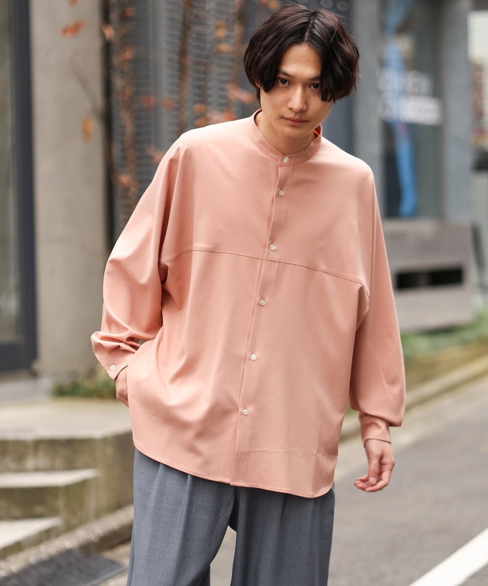KHBES91059 a.v.v MEN(アー・ヴェ・ヴェ) ワンサイズドルマンシャツ オレンジ