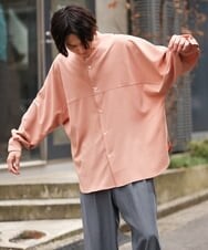KHBES91059 a.v.v MEN(アー・ヴェ・ヴェ) ワンサイズドルマンシャツ オレンジ