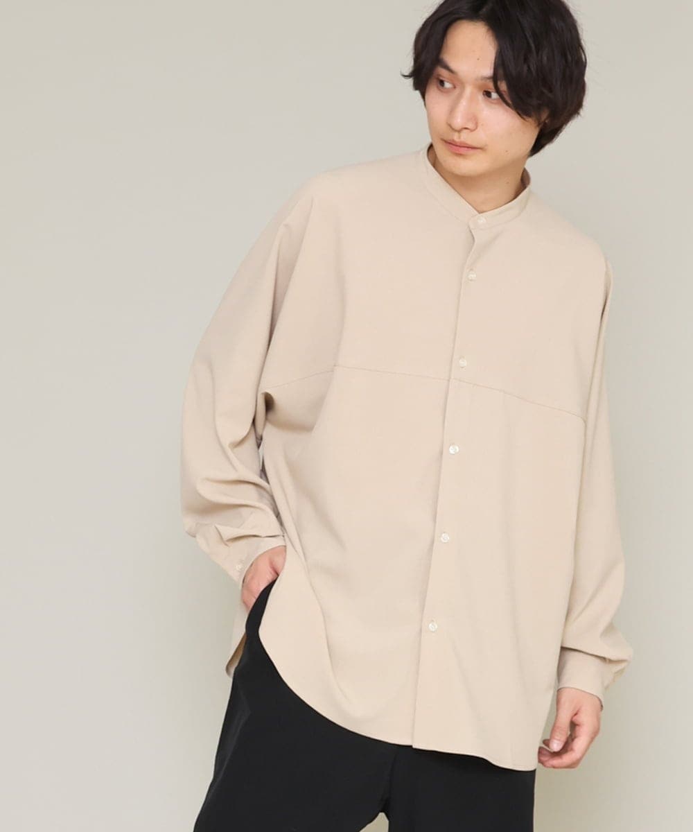KHBES91059 a.v.v MEN(アー・ヴェ・ヴェ) ワンサイズドルマンシャツ ベージュ