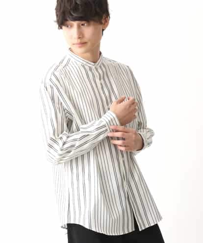 KHBEV03054 a.v.v MEN ストライプバンドカラーシャツ