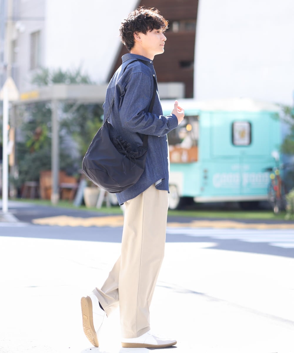 KHBEV06069 a.v.v MEN(アー・ヴェ・ヴェ) ワイドシルエットデニムシャツ ライトブルー