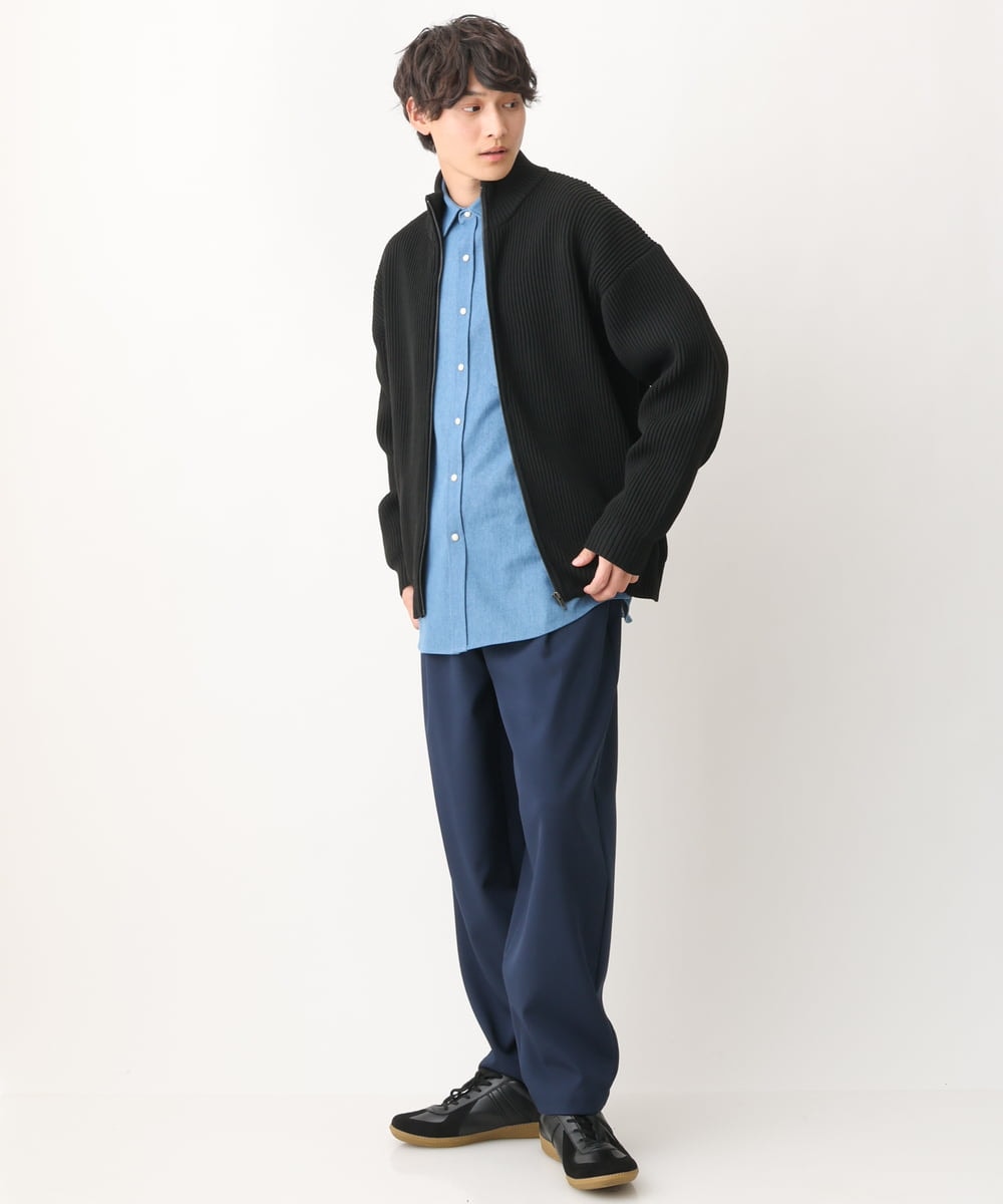 KHBEV06069 a.v.v MEN(アー・ヴェ・ヴェ) ワイドシルエットデニムシャツ ライトブルー