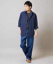 KHBFA17054 a.v.v MEN(アー・ヴェ・ヴェ) 【接触冷感/イージーケア】サマーワイドシルエットシャツ【春リライト2】 ダークグレー