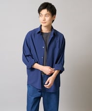 KHBFA17054 a.v.v MEN(アー・ヴェ・ヴェ) 【接触冷感/イージーケア】サマーワイドシルエットシャツ【春リライト2】 ダークグレー