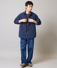 KHBFA17054 a.v.v MEN(アー・ヴェ・ヴェ) 【接触冷感/イージーケア】サマーワイドシルエットシャツ【春リライト2】 ダークグレー