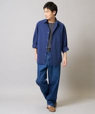 KHBFA17054 a.v.v MEN(アー・ヴェ・ヴェ) 【接触冷感/イージーケア】サマーワイドシルエットシャツ【春リライト2】 ダークグレー