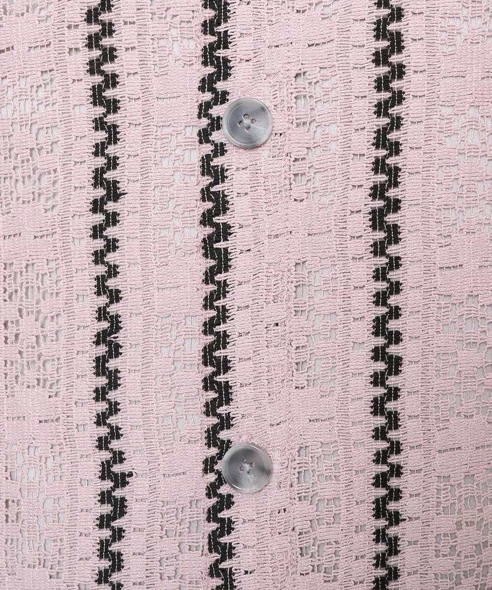 KHBFD11079 a.v.v MEN(アー・ヴェ・ヴェ) 【洗濯機で洗える】透かしストライプ ワイドシルエットシャツ ライトブルー