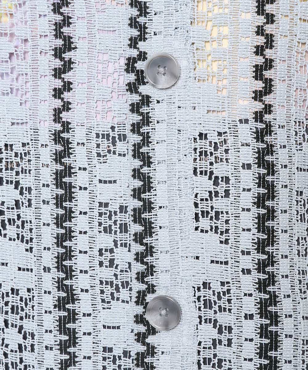 KHBFD11079 a.v.v MEN(アー・ヴェ・ヴェ) 【洗濯機で洗える】透かしストライプ ワイドシルエットシャツ ライトブルー