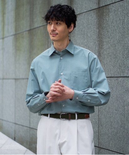 KHBFD17054 a.v.v MEN 【イージーケア/洗濯機で洗える/速乾/毛玉になりにくい/ストレッチ】リライトワイドシルエットシャツ