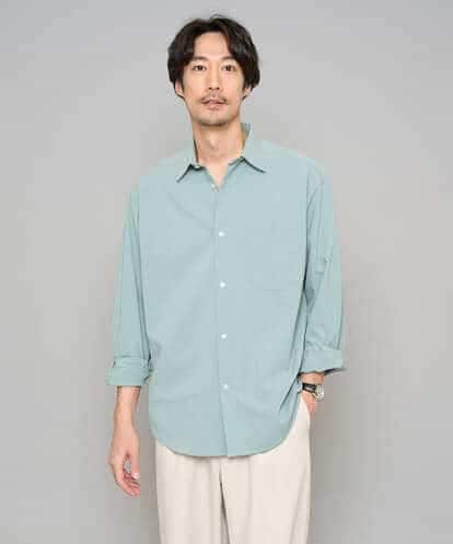 KHBFD17054 a.v.v MEN 【イージーケア/洗濯機で洗える/速乾/毛玉になりにくい/ストレッチ】リライトワイドシルエットシャツ