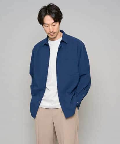 KHBFD17054 a.v.v MEN 【イージーケア/洗濯機で洗える/速乾/毛玉になりにくい/ストレッチ】リライトワイドシルエットシャツ