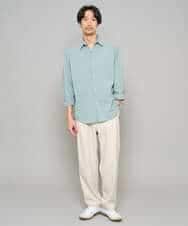 KHBFD17054 a.v.v MEN(アー・ヴェ・ヴェ) 【イージーケア/洗濯機で洗える/速乾/毛玉になりにくい/ストレッチ】リライトワイドシルエットシャツ ダークグレー