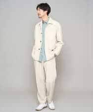 KHBFD17054 a.v.v MEN(アー・ヴェ・ヴェ) 【イージーケア/洗濯機で洗える/速乾/毛玉になりにくい/ストレッチ】リライトワイドシルエットシャツ ダークグレー