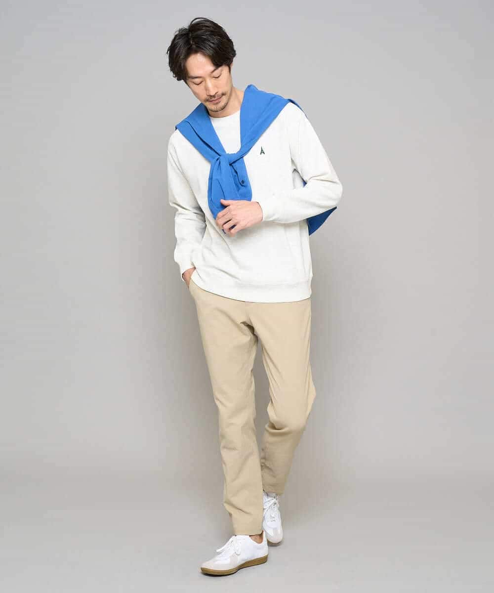 KHBFD17054 a.v.v MEN(アー・ヴェ・ヴェ) 【イージーケア/洗濯機で洗える/速乾/毛玉になりにくい/ストレッチ】リライトワイドシルエットシャツ ダークグレー