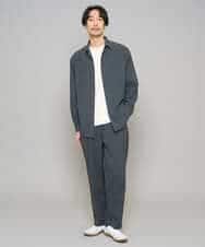 KHBFD17054 a.v.v MEN(アー・ヴェ・ヴェ) 【イージーケア/洗濯機で洗える/速乾/毛玉になりにくい/ストレッチ】リライトワイドシルエットシャツ ダークグレー