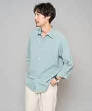 KHBFD17054 a.v.v MEN(アー・ヴェ・ヴェ) 【イージーケア/洗濯機で洗える/速乾/毛玉になりにくい/ストレッチ】リライトワイドシルエットシャツ ダークグレー