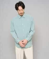 KHBFD17054 a.v.v MEN(アー・ヴェ・ヴェ) 【イージーケア/洗濯機で洗える/速乾/毛玉になりにくい/ストレッチ】リライトワイドシルエットシャツ ダークグレー