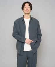 KHBFD17054 a.v.v MEN(アー・ヴェ・ヴェ) 【イージーケア/洗濯機で洗える/速乾/毛玉になりにくい/ストレッチ】リライトワイドシルエットシャツ ダークグレー