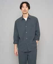 KHBFD17054 a.v.v MEN(アー・ヴェ・ヴェ) 【イージーケア/洗濯機で洗える/速乾/毛玉になりにくい/ストレッチ】リライトワイドシルエットシャツ ダークグレー