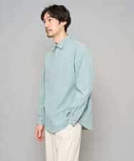 KHBFD17054 a.v.v MEN(アー・ヴェ・ヴェ) 【イージーケア/洗濯機で洗える/速乾/毛玉になりにくい/ストレッチ】リライトワイドシルエットシャツ ダークグレー