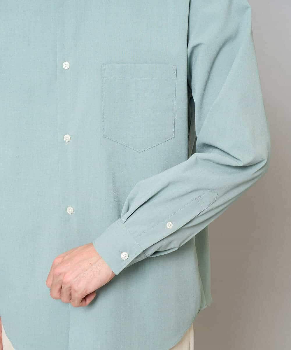 KHBFD17054 a.v.v MEN(アー・ヴェ・ヴェ) 【イージーケア/洗濯機で洗える/速乾/毛玉になりにくい/ストレッチ】リライトワイドシルエットシャツ ダークグレー