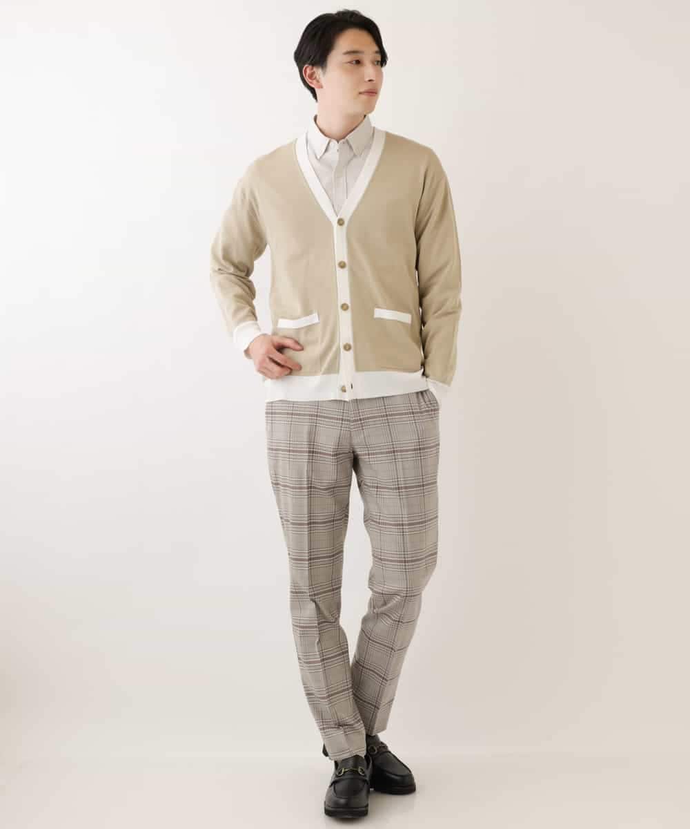 KHBFP01039 a.v.v MEN(アー・ヴェ・ヴェ) 【S-XXL/吸水速乾】イージーケアオックスボタンダウンシャツ ベージュ