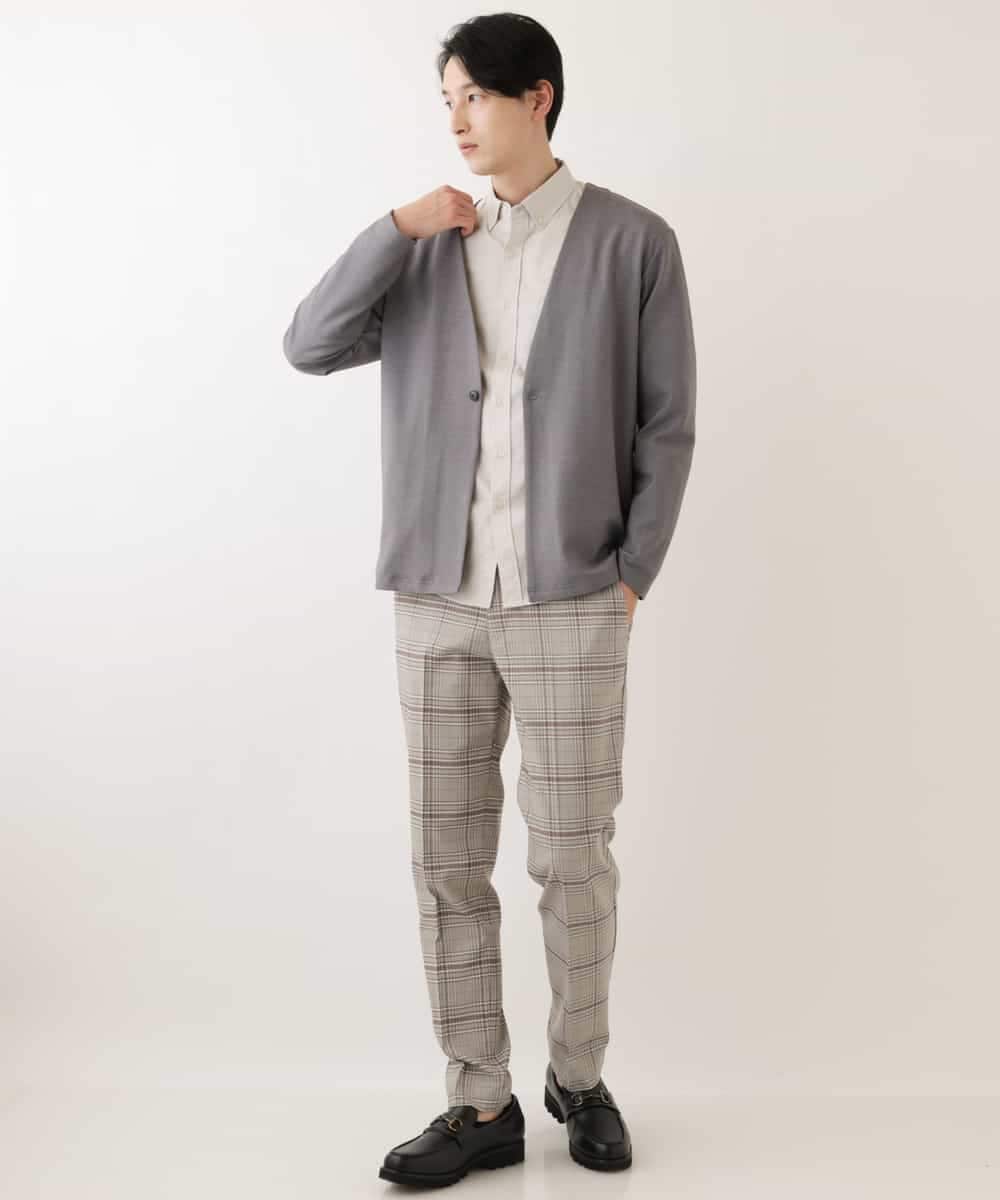 KHBFP01039 a.v.v MEN(アー・ヴェ・ヴェ) 【S-XXL/吸水速乾】イージーケアオックスボタンダウンシャツ ベージュ