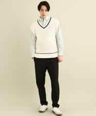 KHBFP01039 a.v.v MEN(アー・ヴェ・ヴェ) 【S-XXL/吸水速乾】イージーケアオックスボタンダウンシャツ ベージュ