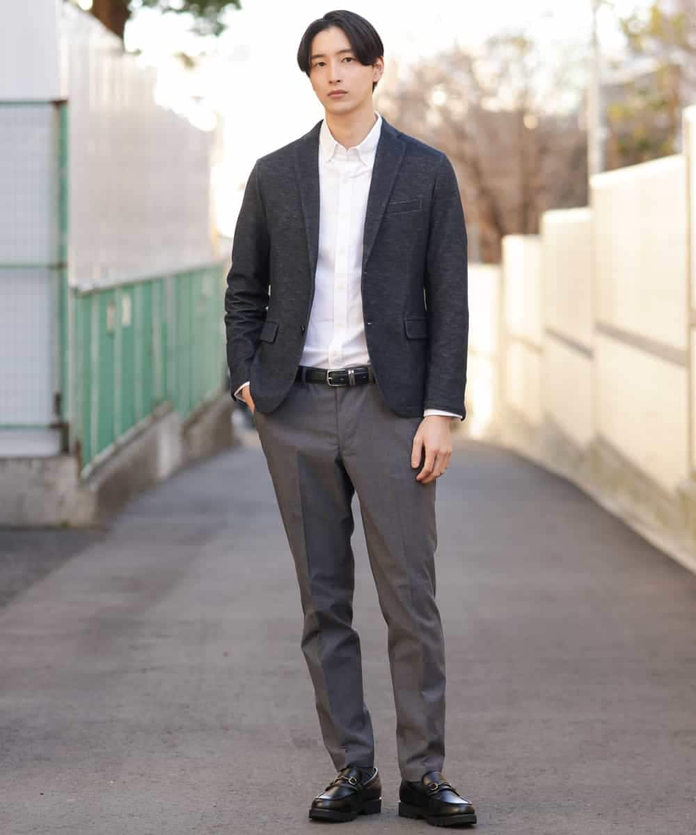 KHBFP01039 a.v.v MEN(アー・ヴェ・ヴェ) 【S-XXL/吸水速乾】イージーケアオックスボタンダウンシャツ ベージュ