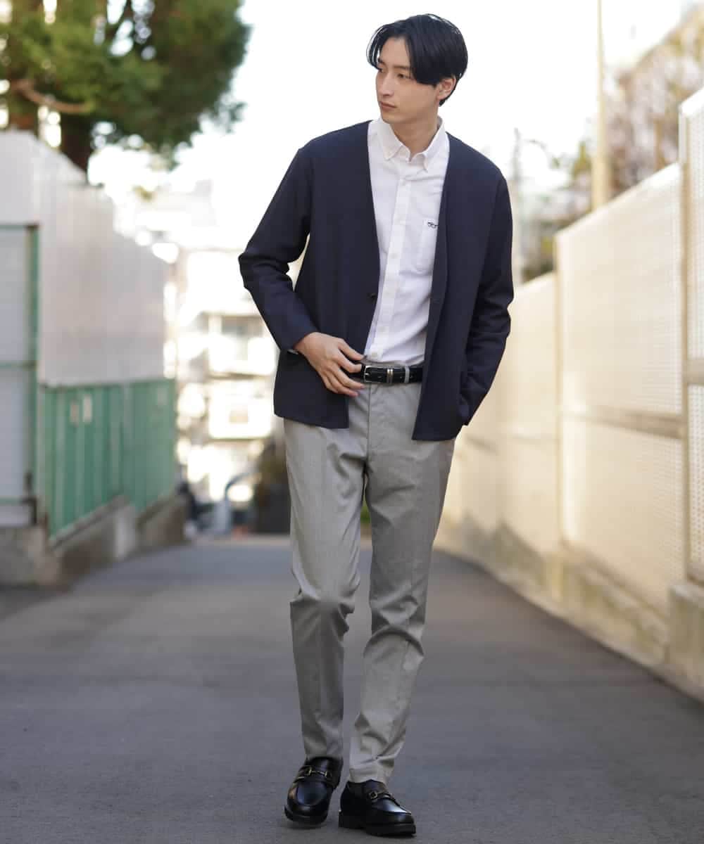 KHBFP01039 a.v.v MEN(アー・ヴェ・ヴェ) 【S-XXL/吸水速乾】イージーケアオックスボタンダウンシャツ ベージュ