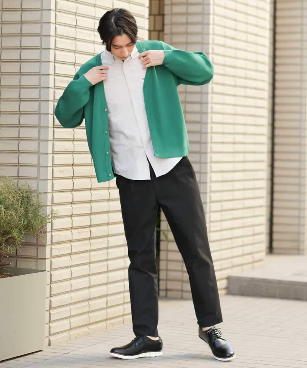 KHBFP01039 a.v.v MEN(アー・ヴェ・ヴェ) 【S-XXL/吸水速乾】イージーケアオックスボタンダウンシャツ ベージュ