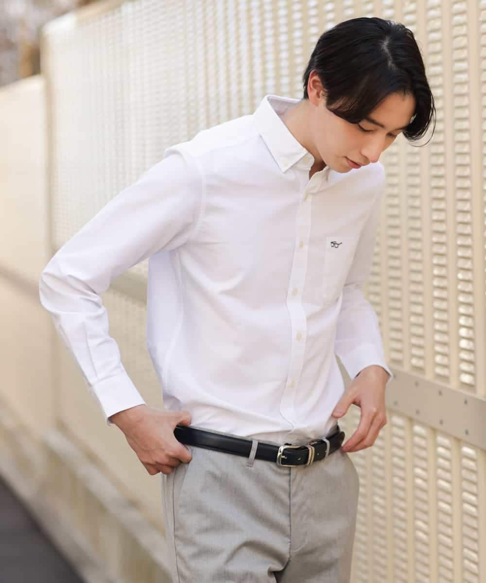 KHBFP01039 a.v.v MEN(アー・ヴェ・ヴェ) 【S-XXL/吸水速乾】イージーケアオックスボタンダウンシャツ ベージュ