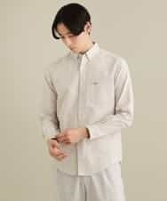 KHBFP01039 a.v.v MEN(アー・ヴェ・ヴェ) 【S-XXL/吸水速乾】イージーケアオックスボタンダウンシャツ ベージュ